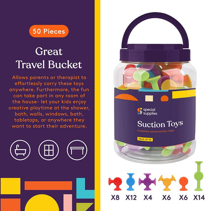 Creative Construction Suction Toys (50-Piece Set)