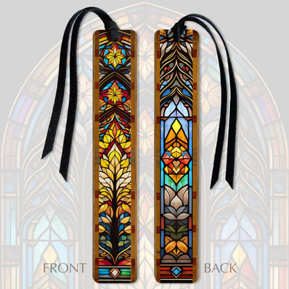 Stained Glass (Double-Sided) Wooden Bookmark