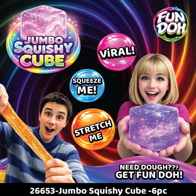 Fun Doh JUMBO Squishy Cube Assortment -