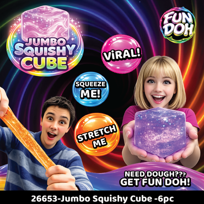 Fun Doh JUMBO Squishy Cube Assortment -