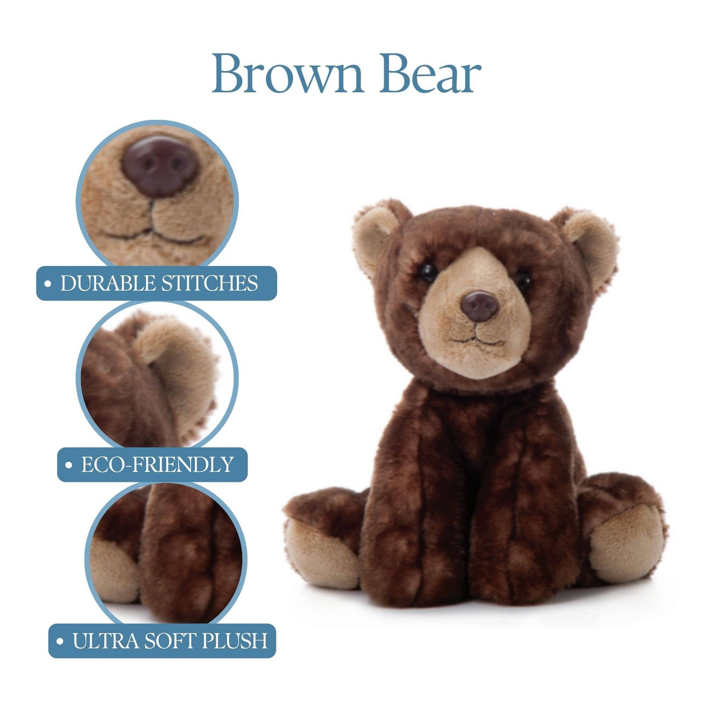 9" (20cm) Wild Onez Brown Bear