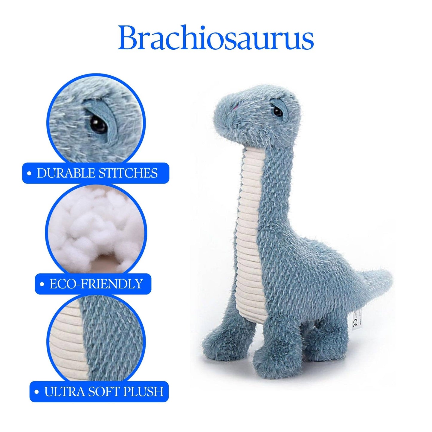 15" (38cm) Fuzzlez Brachiosuarus Dino