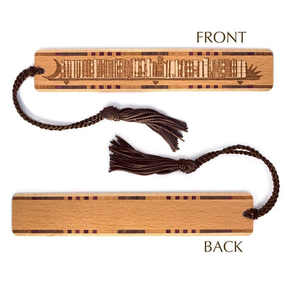 Bookshelf Engraved Wooden Bookmark