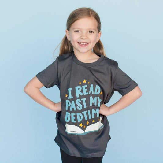 Bedtime Reader Tee - Youth Pippi Tee - Dark Gray