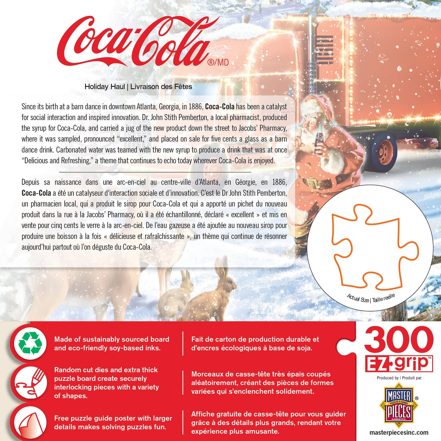 Happy Holidays - Coca-Cola Holiday Haul 300 Piece EZ Grip Jigsaw Puzzle