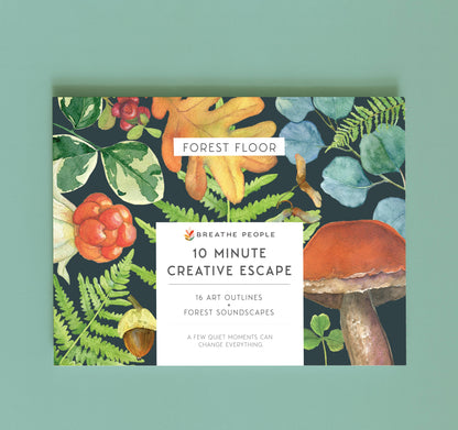 10 Minute Creative Escape Art Book — Forest Floor